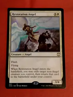 Restoration Angel #031 Kaldheim Commander MTG Magic The Gathering Unplayed Mint+ - Image 1