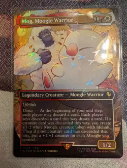 Mog, Moogle Warrior (Borderless) (Chocobo Track Foil) MTG: Final Fantasy NM - Image 1