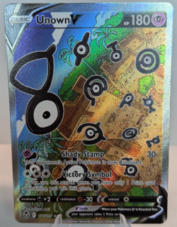 Pokemon TCG Unown V 177/195 Alternate Art Ultra Rare SWSH12: Silver Tempest - NM - Image 1