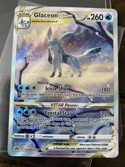 Glaceon VSTAR GG40/GG70 Crown Zenith - Ultra Rare Near Mint Pokemon Card - Image 1