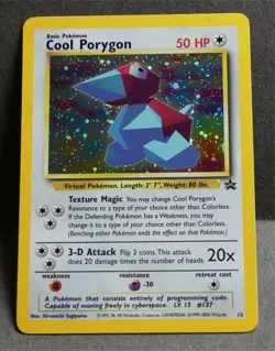 Pokemon TCG Cool Porygon black star promo #15 - near mint, never played - Image 1
