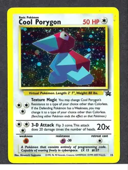 Pokemon TCG Cool Porygon black star promo #15 - near mint, never played - Image 3