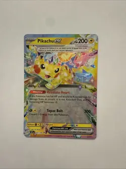Pokemon TCG Pikachu ex Surging Sparks 057/191 NM Card Double Rare - Image 1