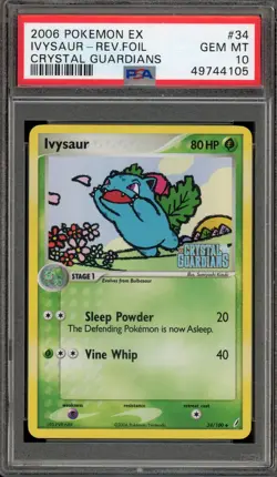 Pokemon Ivysaur EX Holon Phantoms Reverse Holo #34 PSA 10 Gem Mint - Image 1