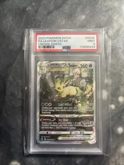 2023 Pokemon Crown Zenith Galarian Gallery FA Leafeon VSTAR GG35 PSA 9 Mint - Image 1