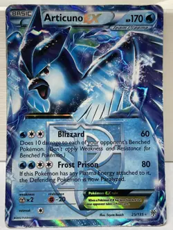 Articuno EX 2012 Black & White Card Plasma Storm 25/135 (MP/DAMAGED) Pokemon TCG - Image 1