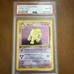 1999 Pokemon Fossil #8 Hypno-holo 1st Edition Graded Psa 6 Ships In A Box - Image 1