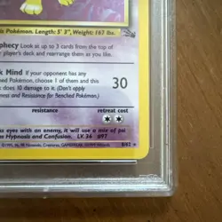 1999 Pokemon Fossil #8 Hypno-holo 1st Edition Graded Psa 6 Ships In A Box - Image 3