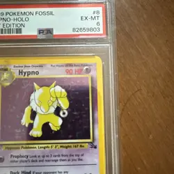 1999 Pokemon Fossil #8 Hypno-holo 1st Edition Graded Psa 6 Ships In A Box - Image 4