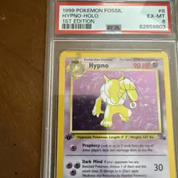 1999 Pokemon Fossil #8 Hypno-holo 1st Edition Graded Psa 6 Ships In A Box - Image 5