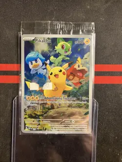 Pokemon TCG Pikachu 027 Promo Holo Black Star Paldea Evolved, Sealed - Image 1