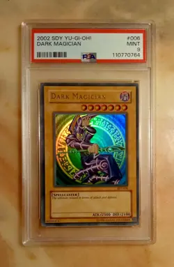 Yu-Gi-Oh 2002 Dark Magician PSA 9 MINT SDY-006 Unlimited Ultra Rare! - Image 1
