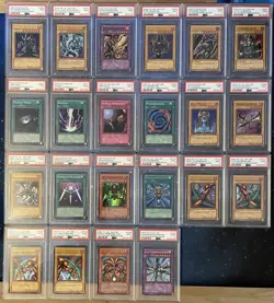 22x Yu-Gi-Oh! 2002 Legend Of Blue-Eyes White Dragon 1st Ed. Portuguese SET PSA 9 - Image 1