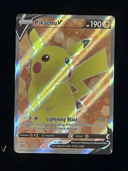 Pokemon Pikachu v Full Art TCG Brilliant Stars Card 157/172 Mint Condition - Image 1