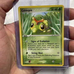 Pokemon TCG Caterpie 56/112 EX FireRed/LeafGreen Regular Common Card 2004 NM/MT - Image 1