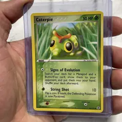 Pokemon TCG Caterpie 56/112 EX FireRed/LeafGreen Regular Common Card 2004 NM/MT - Image 2