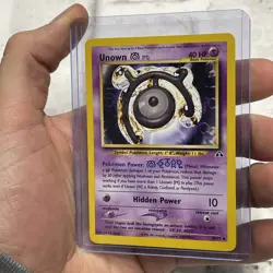 Pokemon TCG Unown M Neo Discovery Card 49/75 Vintage 2001 NM/MT Vtg Pokemon WOTC - Image 2