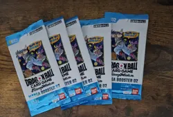 Dragon Ball Super Card Game Japanese Fusion World Manga SB02 Booster Pack X5 - Image 1