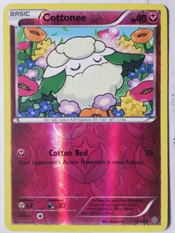 REVERSE HOLO Cottonee 55/98 VLP - XY Ancient Origins Pokemon Card Kanako Eo Art - Image 1