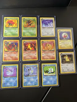 Pokemon Team Rocket Dark Card Lot Blastoise Vaporeon Flareon Dragonair Vileplume - Image 1