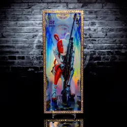 Uta (Mech) One Piece Red Metal Framed Card #31/100 Jewel Encrusted Gold Plated - Image 1