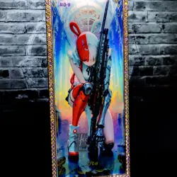 Uta (Mech) One Piece Red Metal Framed Card #31/100 Jewel Encrusted Gold Plated - Image 2