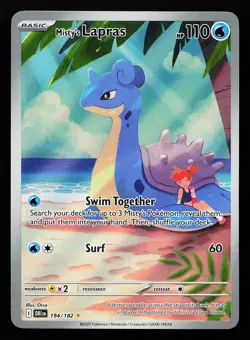 Misty's Lapras 194/182 Illustration Rare Destined Rivals Pokemon Card - Image 1
