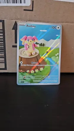 Pokemon TCG Audino 2025 Holo Black Bolt Illustration Rare Card 151/086 Sv: Black - Image 2