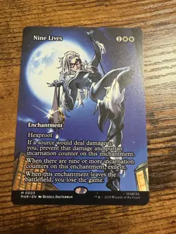 MTG Magic The Gather Spider-Man Eternal-Legal Mythic Borderless Nine Lives - Image 1