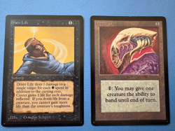 MTG Beta Edition Lot, Drain Life and Helm of Chutzak! 1993 Vintage Magic! - Image 1
