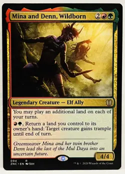 MTG-Mina and Denn, Wildborn-#94-Commander: Zendikar Rising (ZNC)-Regular-NM - Image 1