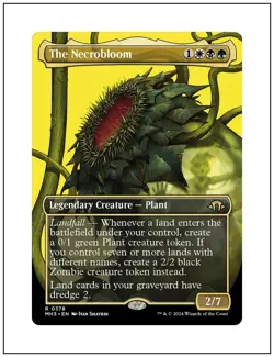 1x The Necrobloom, Borderless Art, Magic the Gathering MTG NM - Image 1