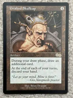 MTG Grafted Skullcap Urza's Saga NM ARTIFACT RARE Magic the Gathering - Image 1