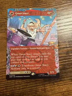 MTG Magic The Gather Spider-Man Mythic Borderless Scene Gwen Stacy Ghost-Spider! - Image 1