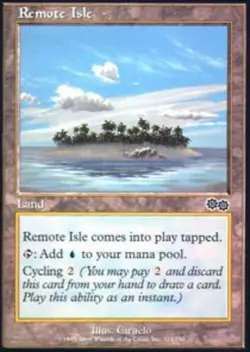4 x Remote Isle - Urza's Saga - Moderate Play - MTG - Image 1