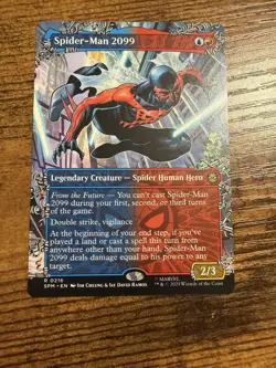 MTG Magic The Gathering Spider-Man Rare Borderless Scene Spider-Man 2099 - Image 1