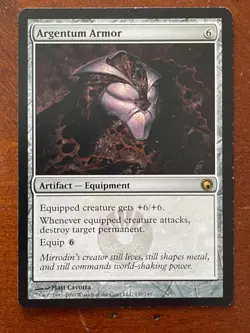MTG Magic the Gathering Scars of Mirrodin Argentum Armor LP - Image 1