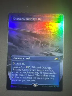 MTG - Otawara, Soaring City - Borderless FOIL - Kamigawa: Neon Dynasty #414 - Image 1