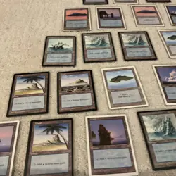 1990’s Magic The Gathering Island Land Cards Vintage Collection - Image 2
