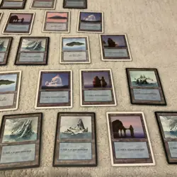 1990’s Magic The Gathering Island Land Cards Vintage Collection - Image 3