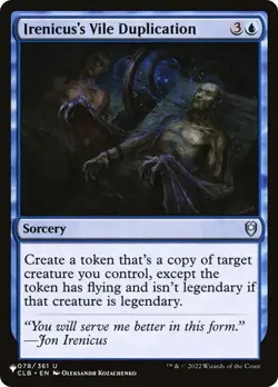 1x NM Irenicus's Vile Duplication MTG Mystery Booster 2 MB2 SV - Image 1