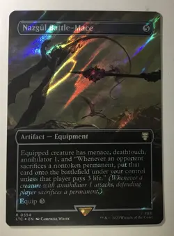 Nazgul Battle-Mace (Borderless) (Surge Foil) Commander: the Lord of the... - Image 1