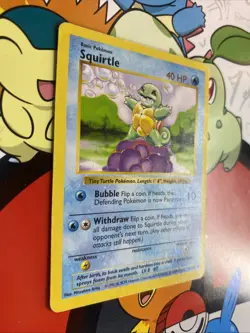 Squirtle 63/102 Base Set Common Regular Shadowless 1999 WOTC Pokemon TCG MP - Image 2