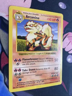 Arcanine 23/102 Shadowless - Vintage 1999 WoTC Pokemon Base Set LP - Image 3
