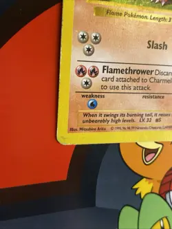 Pokemon Charmeleon 24/102 WotC Base Set Shadowless Unlimited MP/HP - Image 5