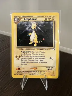 Pokemon TCG Ampharos 1/111 Rare Holo Neo Genesis LP - Image 1