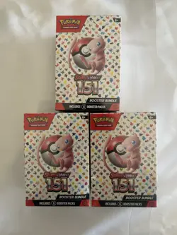 Pokemon TCG 151 Booster Bundle Factory Sealed Lot Of 3 - Image 1