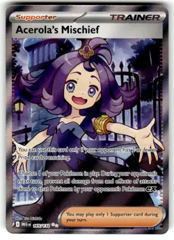 Pokemon TCG ME01: Mega Evolution #165/172 Acerola's Mischief NM - Image 1