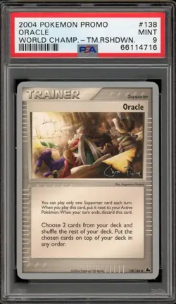 Pokemon Oracle 2004 World Champs. Deck TM. Rushdown Deck Promo #138 PSA 9 Mint - Image 1