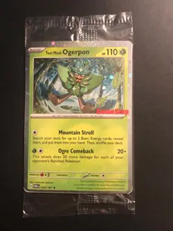 Teal Mask Ogerpon 024/167 Pokemon Twilight Masquerade Gamestop Stamped SEALED NM - Image 1